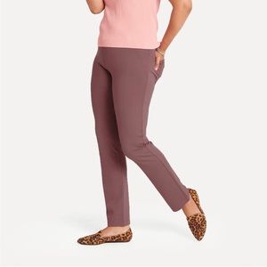 Betabrand straight leg dress pant yoga pants size small petite color auburn
